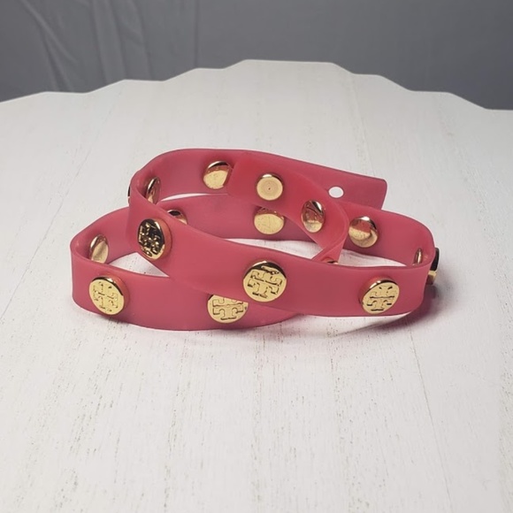 Tory Burch Jewelry - SOLD Tory Burch Logo Studded Jelly Wrap Bracelet